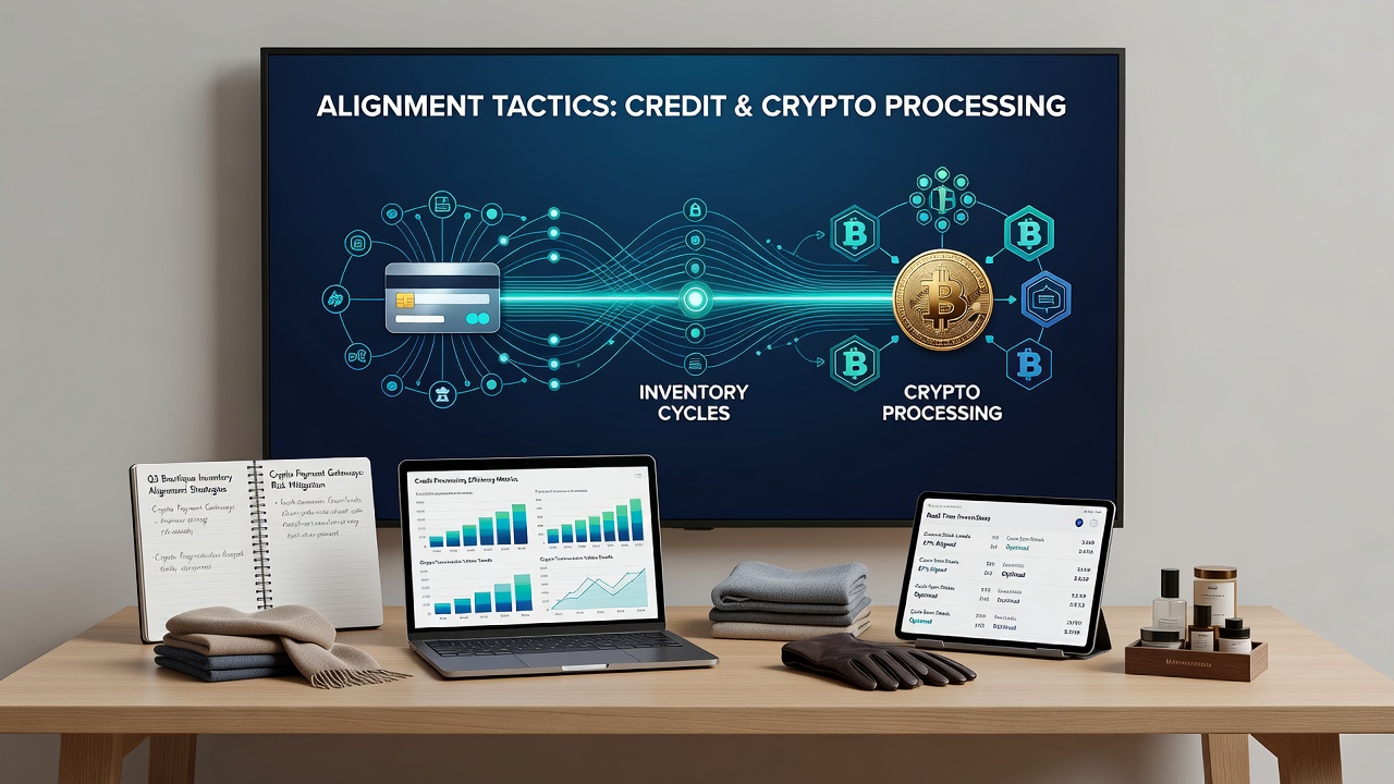 Close-up of point-of-sale system showing synchronized credit and cryptocurrency transaction logs for inventory tracking
