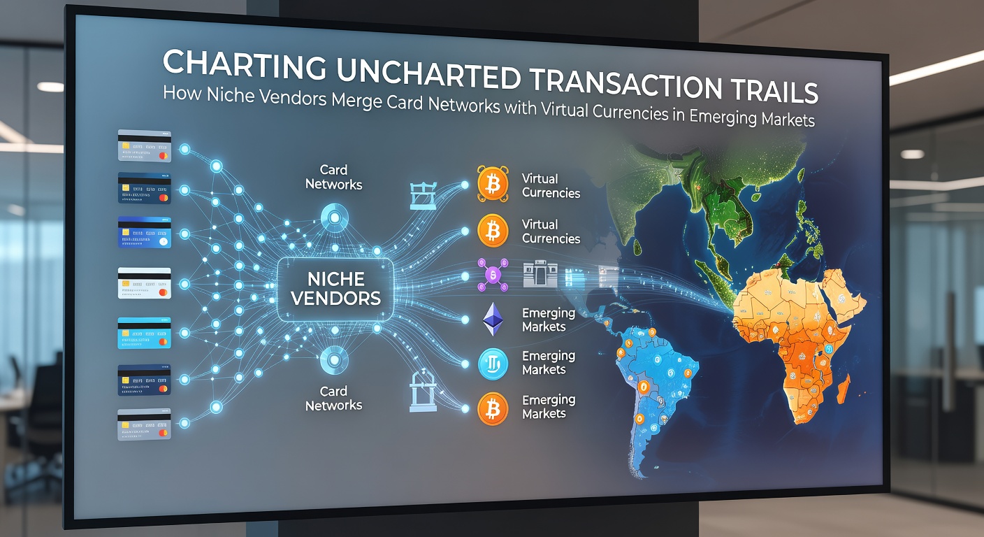 Niche vendors in emerging markets integrating card networks with virtual currencies through mobile interfaces and digital dashboards