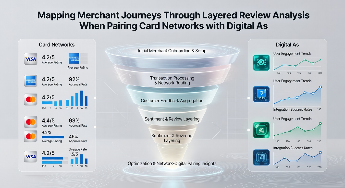 Chart displaying layered review analysis results for card and digital asset payment pairings